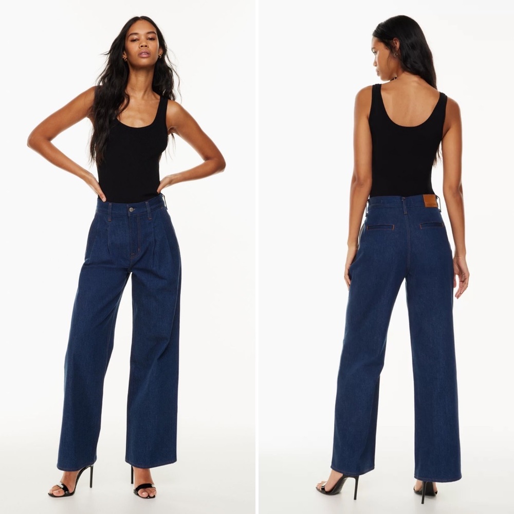 Aritiza Denim Forum The Belinda High Rise Wide Leg Jeans Size 32